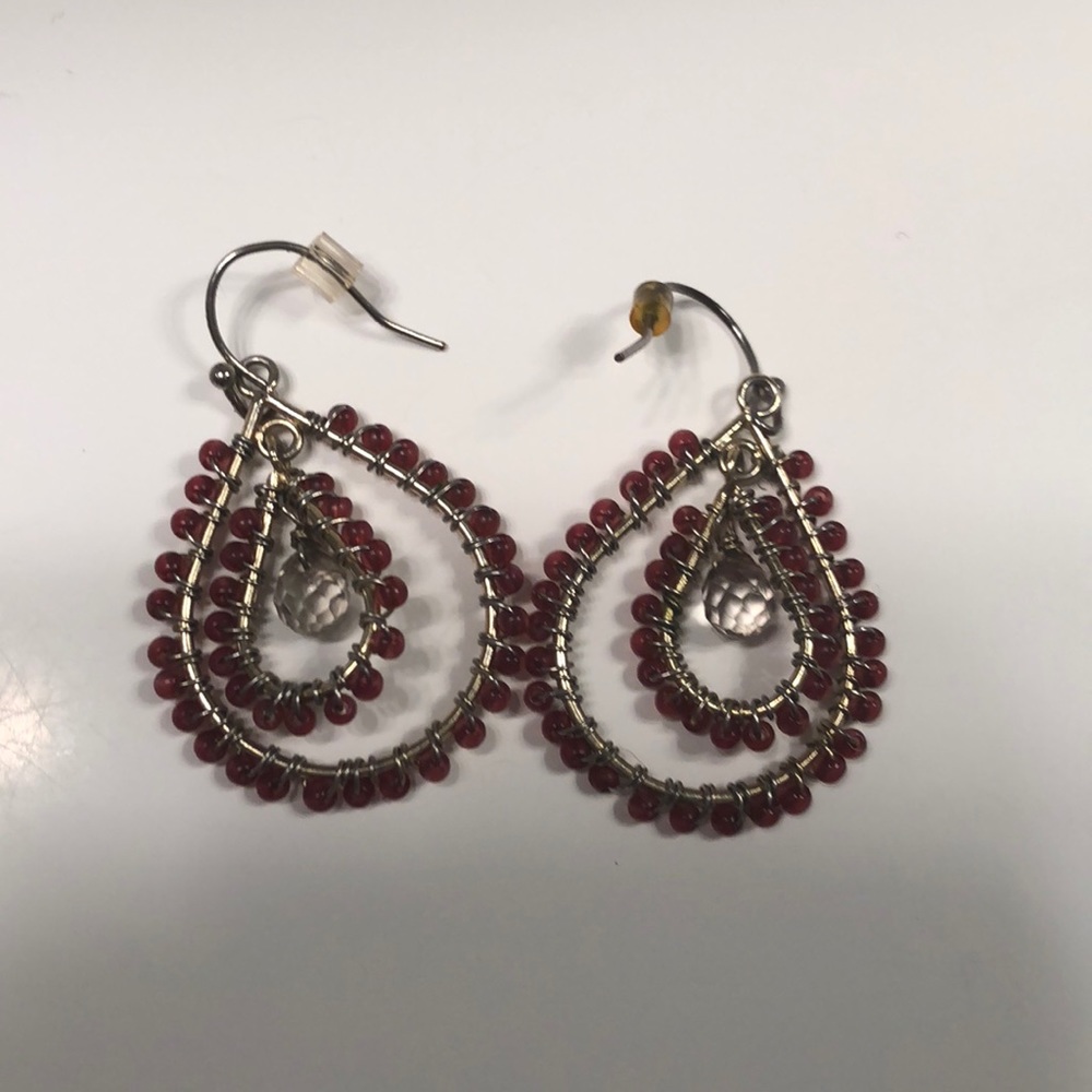 Beaded drop earrings